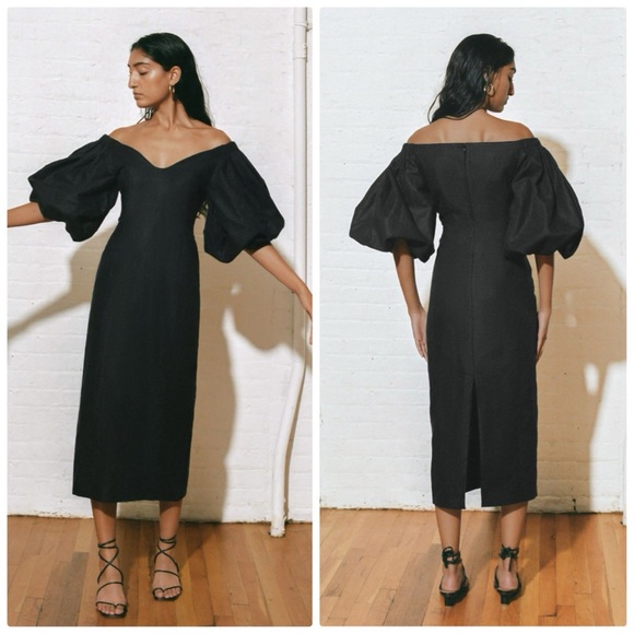 Mara Hoffman Namari‎ Black Linen Blend Dress Size 4 - Picture 1 of 9